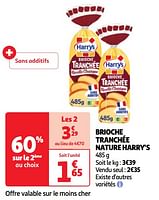 Promoties Brioche tranchée nature harry`s - Harry's - Geldig van 04/06/2024 tot 10/06/2024 bij Auchan