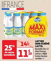 Promoties Lait bio demi-écrémé lactel - Lactel - Geldig van 04/06/2024 tot 10/06/2024 bij Auchan