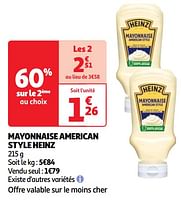 Promoties Mayonnaise american style heinz - Heinz - Geldig van 04/06/2024 tot 10/06/2024 bij Auchan