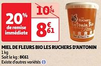 Promoties Miel de fleurs bio les ruchers d`antonin - Huismerk - Auchan - Geldig van 04/06/2024 tot 10/06/2024 bij Auchan