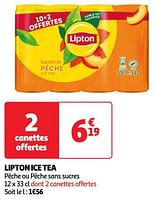 Promoties Lipton ice tea - Lipton - Geldig van 04/06/2024 tot 10/06/2024 bij Auchan