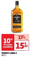 Promoties Whisky label 5 - Label 5 - Geldig van 04/06/2024 tot 10/06/2024 bij Auchan