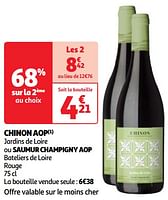 Promoties Chinon aop jardins de loire - Rode wijnen - Geldig van 04/06/2024 tot 10/06/2024 bij Auchan