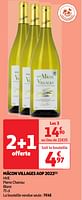 Promoties Mâcon villages aop 2022 hve pierre chanau blanc - Witte wijnen - Geldig van 04/06/2024 tot 10/06/2024 bij Auchan