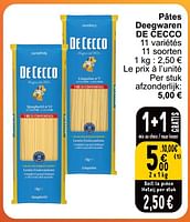 Promotions Pâtes deegwaren de cecco - De Cecco - Valide de 04/06/2024 à 10/06/2024 chez Cora