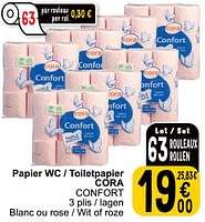 Promotions Papier wc - toiletpapier cora confort - Produit maison - Cora - Valide de 04/06/2024 à 10/06/2024 chez Cora