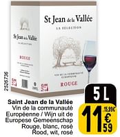 Promotions Saint jean de la vallée vin de la communauté européenne - wijn uit de europese gemeenschap - Vins rouges - Valide de 04/06/2024 à 10/06/2024 chez Cora