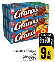 Promotions Biscuits - koekjes lu granola - Lu - Valide de 04/06/2024 à 10/06/2024 chez Cora
