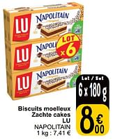 Promotions Biscuits moelleux zachte cakes lu napolitain - Lu - Valide de 04/06/2024 à 10/06/2024 chez Cora