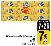 Promotions Biscuits salés - crackers lu tuc - Lu - Valide de 04/06/2024 à 10/06/2024 chez Cora