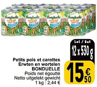 Promotions Petits pois et carottes erwten en wortelen bonduelle - Bonduelle - Valide de 04/06/2024 à 10/06/2024 chez Cora