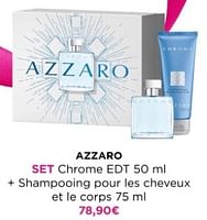 Promotions Azzaro set chrome edt + shampooing pour les cheveux et le corps - Azzaro - Valide de 02/06/2024 à 09/06/2024 chez ICI PARIS XL