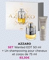 Promotions Azzaro set wanted edt + un shampooing pour cheveux et corps - Azzaro - Valide de 02/06/2024 à 09/06/2024 chez ICI PARIS XL