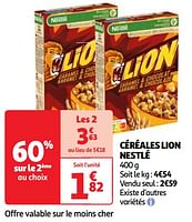 Promotions Céréales lion nestlé - Nestlé - Valide de 04/06/2024 à 10/06/2024 chez Auchan Ronq
