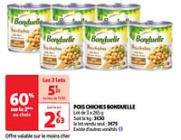 Promotions Pois chiches bonduelle - Bonduelle - Valide de 04/06/2024 à 10/06/2024 chez Auchan Ronq