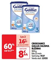 Promotions Croissance gallia calisma blédina - Gallia - Valide de 04/06/2024 à 10/06/2024 chez Auchan Ronq