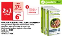 Promotions Copeaux de bois naturel gardenstar - GardenStar - Valide de 04/06/2024 à 10/06/2024 chez Auchan Ronq