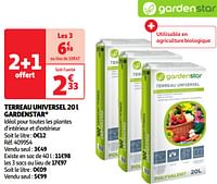 Promotions Terreau universel gardenstar - GardenStar - Valide de 04/06/2024 à 10/06/2024 chez Auchan Ronq