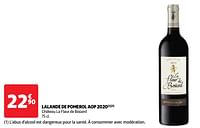 Promoties Lalande de pomerol aop 2020 château la fleur de boüard - Rode wijnen - Geldig van 04/06/2024 tot 10/06/2024 bij Auchan