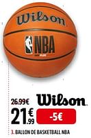 Promotions Ballon de basketball nba - Wilson - Valide de 28/05/2024 à 16/06/2024 chez Intersport