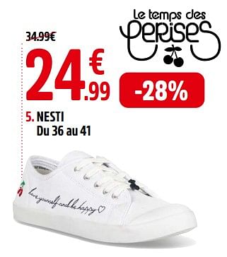 Promotions Chaussures nesti - Le Temps Des Cerises - Valide de 28/05/2024 à 16/06/2024 chez Intersport