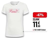 Promotions Tee-shirt enfant - Puma - Valide de 28/05/2024 à 16/06/2024 chez Intersport
