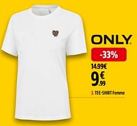 Promotions Tee-shirt femme - Only - Valide de 28/05/2024 à 16/06/2024 chez Intersport