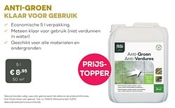 Anti-groen klaar voor gebruik