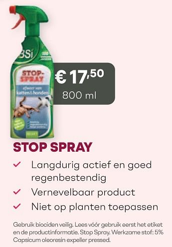 Promoties Stop spray - BSI - Geldig van 28/05/2024 tot 30/10/2024 bij Multi Bazar