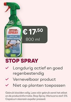 Stop spray