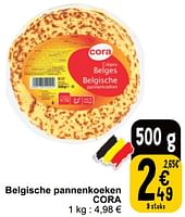 Promoties Belgische pannenkoeken cora - Huismerk - Cora - Geldig van 04/06/2024 tot 10/06/2024 bij Cora