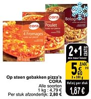 Promoties Op steen gebakken pizza’s cora - Huismerk - Cora - Geldig van 04/06/2024 tot 10/06/2024 bij Cora