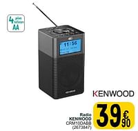 Promotions Radio kenwood crm10dabb - Kenwood - Valide de 04/06/2024 à 10/06/2024 chez Cora
