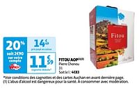 Promoties Fitou aop pierre chanau - Rode wijnen - Geldig van 04/06/2024 tot 17/06/2024 bij Auchan