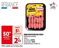 Promoties Mini saucisses de veau - TENDRIADE - Geldig van 04/06/2024 tot 17/06/2024 bij Auchan