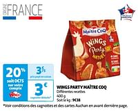 Promoties Wings party maître coq - Maitre Coq - Geldig van 04/06/2024 tot 17/06/2024 bij Auchan