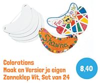 Promoties Colorations maak en versier je eigen zonneklep wit, set van 24 - Huismerk - Lobbes - Geldig van 28/05/2024 tot 30/09/2024 bij Lobbes