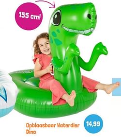 Opblaasbaar waterdier dino