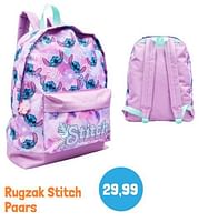 Promoties Rugzak stitch paare - Disney - Geldig van 28/05/2024 tot 30/09/2024 bij Lobbes
