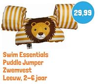 Promoties Swim essentials puddle jumper zwemvest leeuw - Swim Essentials - Geldig van 28/05/2024 tot 30/09/2024 bij Lobbes