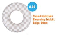 Swim essentials zwemring geblokt beige-Swim Essentials