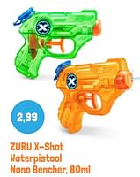 Promoties Zuru x-shot waterpistool nano bencher - Zuru - Geldig van 28/05/2024 tot 30/09/2024 bij Lobbes