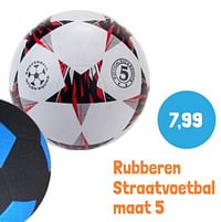 Rubberen straatvoetbal maat 5-Huismerk - Lobbes