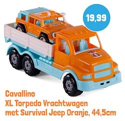 Cavallino xl torpedo vrachtwagen met survival jeep oranje