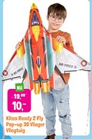 Promoties Kites ready 2 fly pop-up 3d vlieger vliegtuig - Huismerk - Lobbes - Geldig van 28/05/2024 tot 30/09/2024 bij Lobbes
