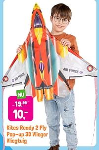 Kites ready 2 fly pop-up 3d vlieger vliegtuig-Huismerk - Lobbes