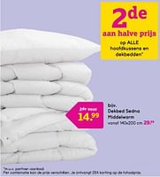 Promoties Dekbed sedna middelwarm - Huismerk - Leen Bakker - Geldig van 03/06/2024 tot 09/06/2024 bij Leen Bakker