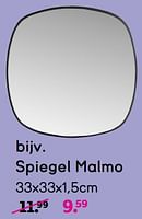Promoties Spiegel malmo - Huismerk - Leen Bakker - Geldig van 03/06/2024 tot 09/06/2024 bij Leen Bakker
