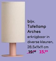 Promoties Tafellamp arches - Huismerk - Leen Bakker - Geldig van 03/06/2024 tot 09/06/2024 bij Leen Bakker