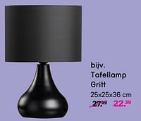 Promoties Tafellamp gritt - Huismerk - Leen Bakker - Geldig van 03/06/2024 tot 09/06/2024 bij Leen Bakker